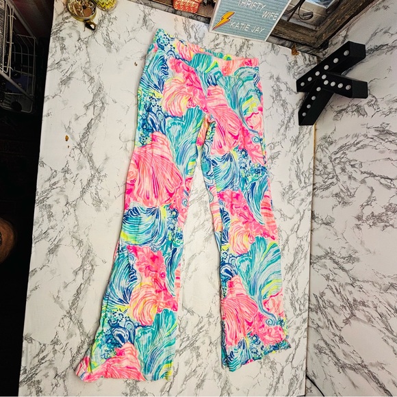 Lilly Pulitzer Bal Harbour Linen Palazzo Pant In Resort White A Mermaids Tail - Picture 6 of 9